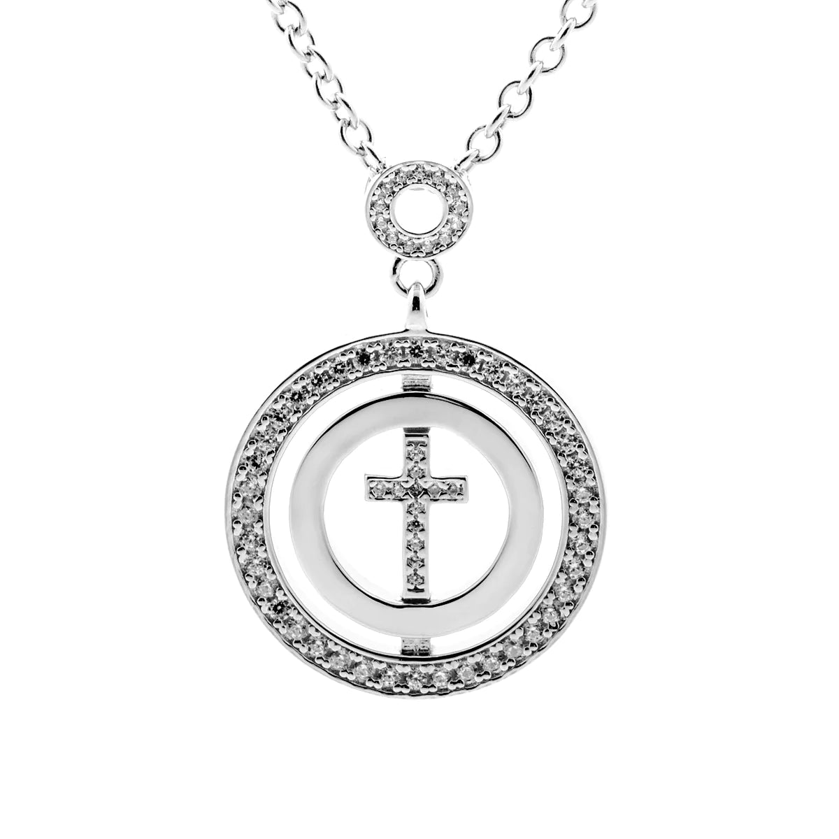 CIRCLE OF FAITH PENDANT SILVER-WHITE