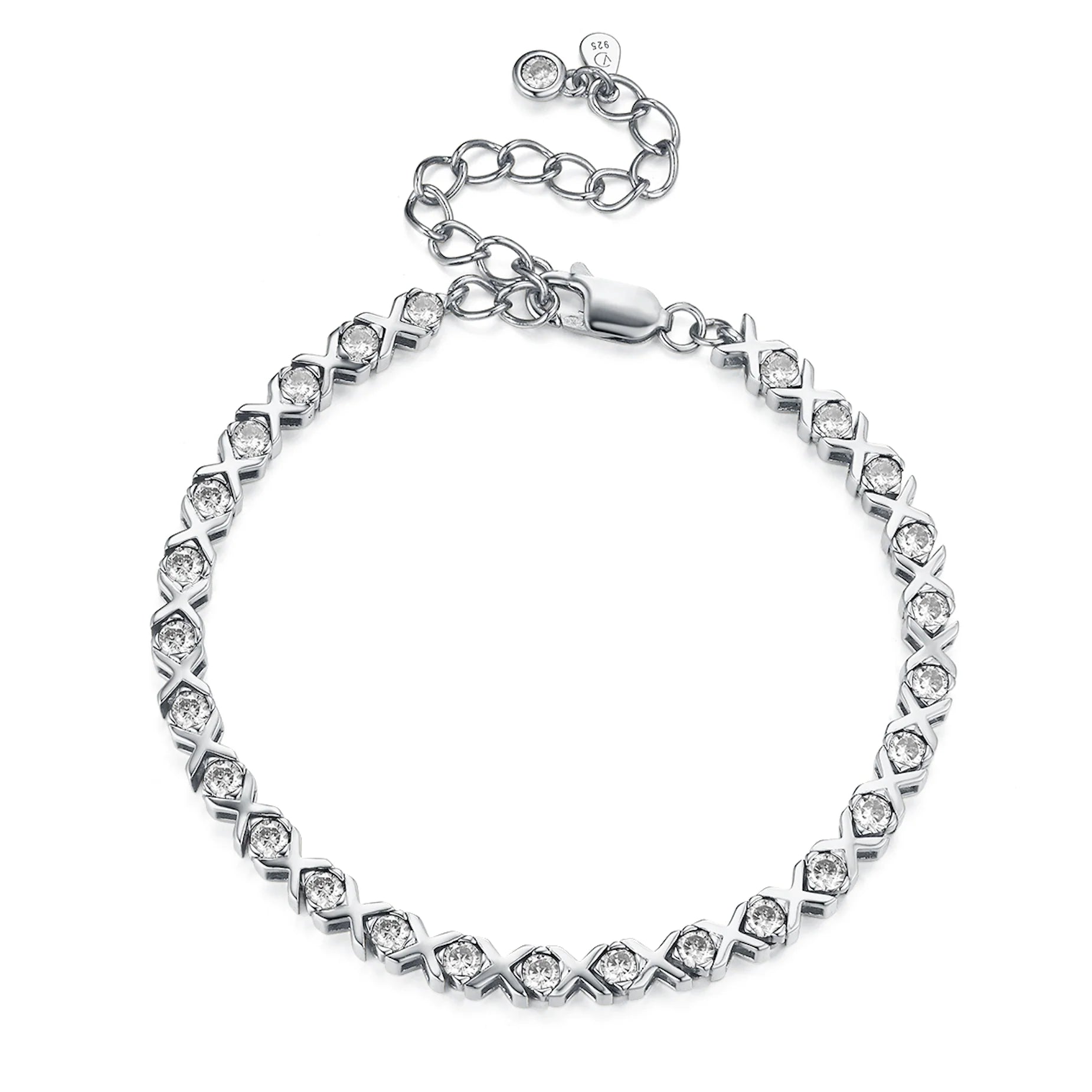 XO BRACELET SILVER-WHITE