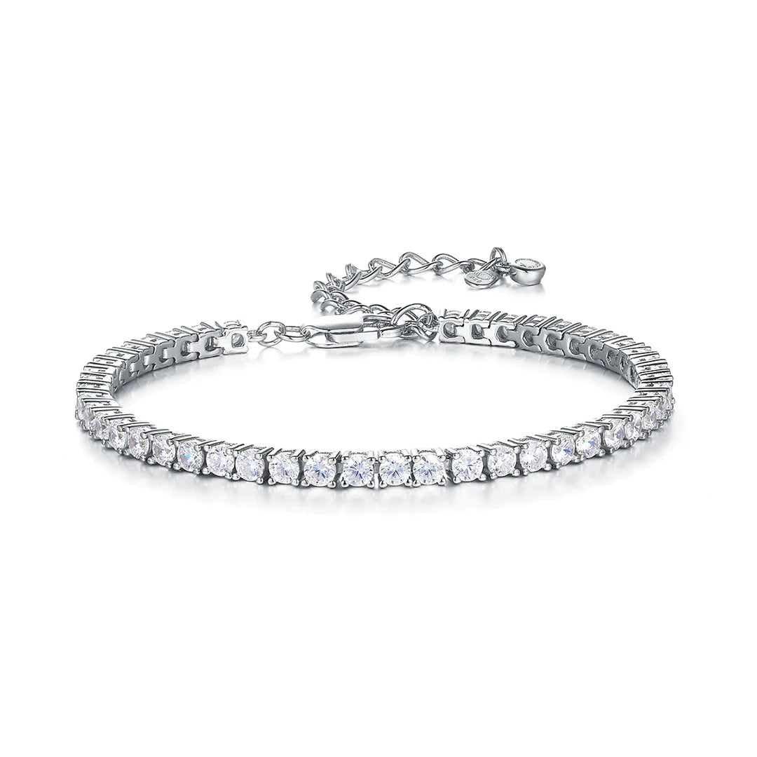 TENNIS BRACELET SILVER-WHITE