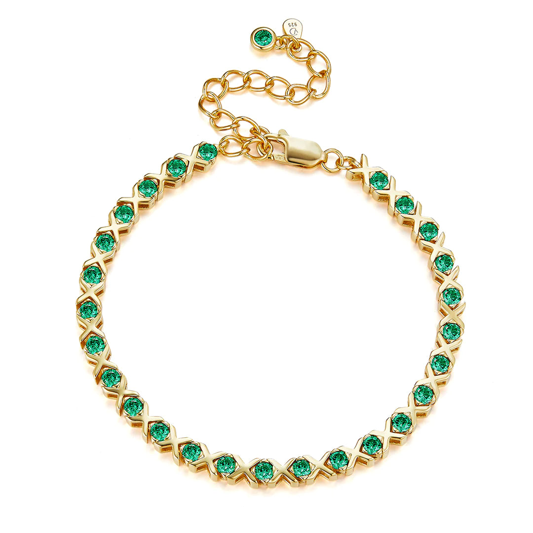 XO BRACELET GOLD-GREEN