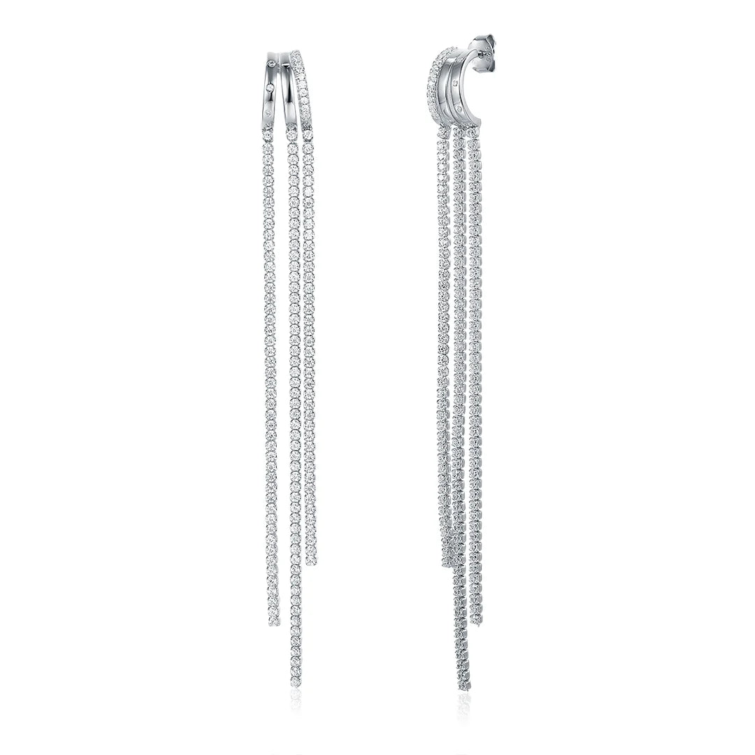 TENNIS TASSEL TRINITY EARRINGS