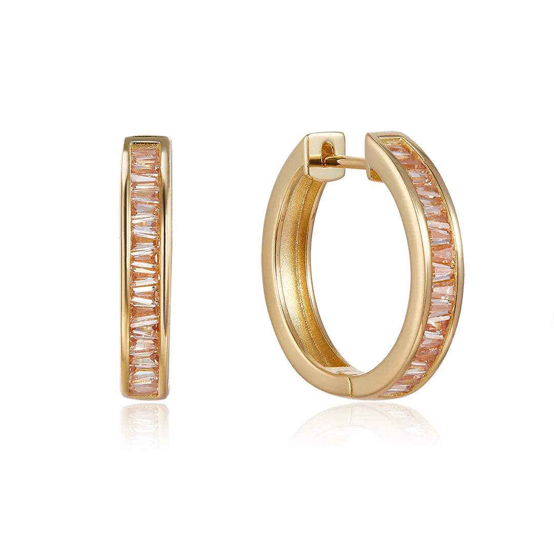 BAGUETTE GRANDE EARRINGS CHAMPAGNE