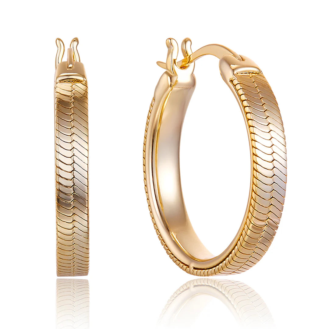 SNAKE HOOP EARRINGS