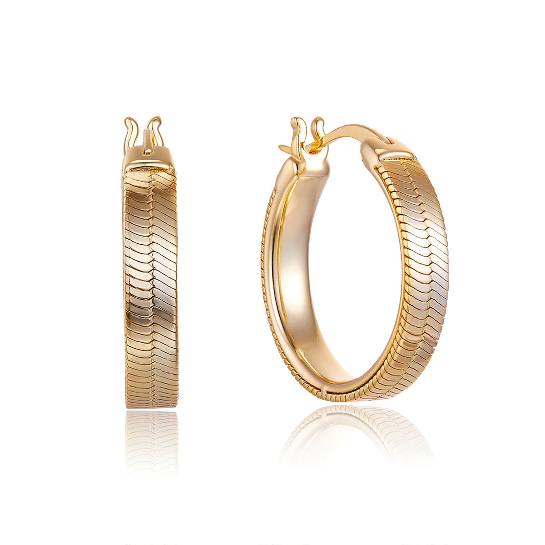 SNAKE HOOP EARRINGS