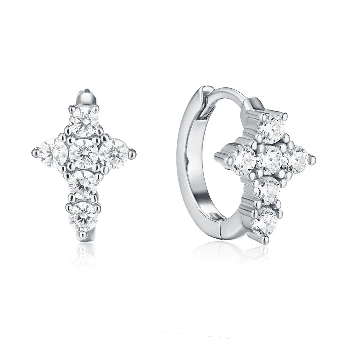 CROSS DIVINE TINY HOOP EARRING