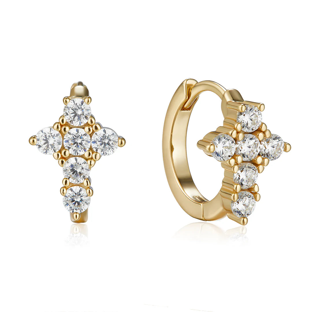 CROSS DIVINE TINY HOOP EARRING