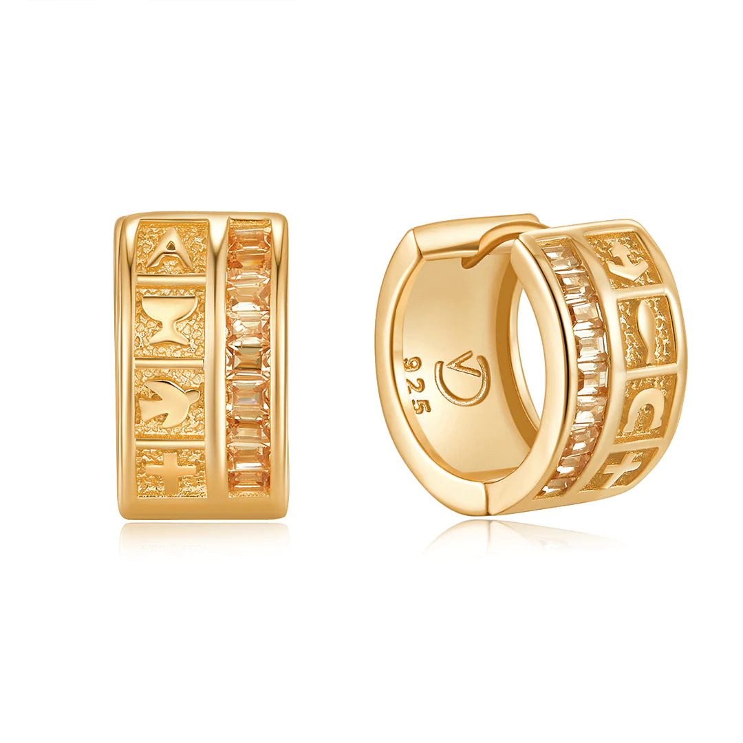 INFINITY DIVINE HOOP EARRINGS GOLD