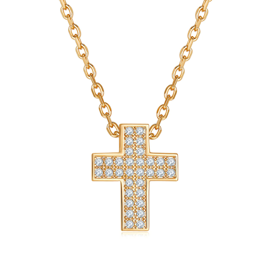 CROSS DIVINE PENDANT GOLD-WHITE