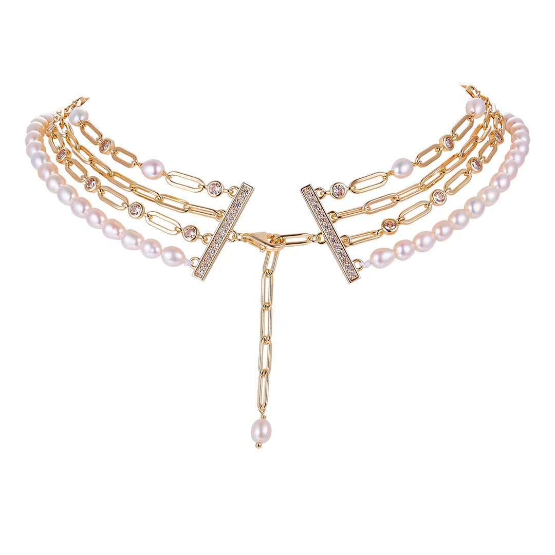 "DIAMONDS & PEARLS" COLLAR