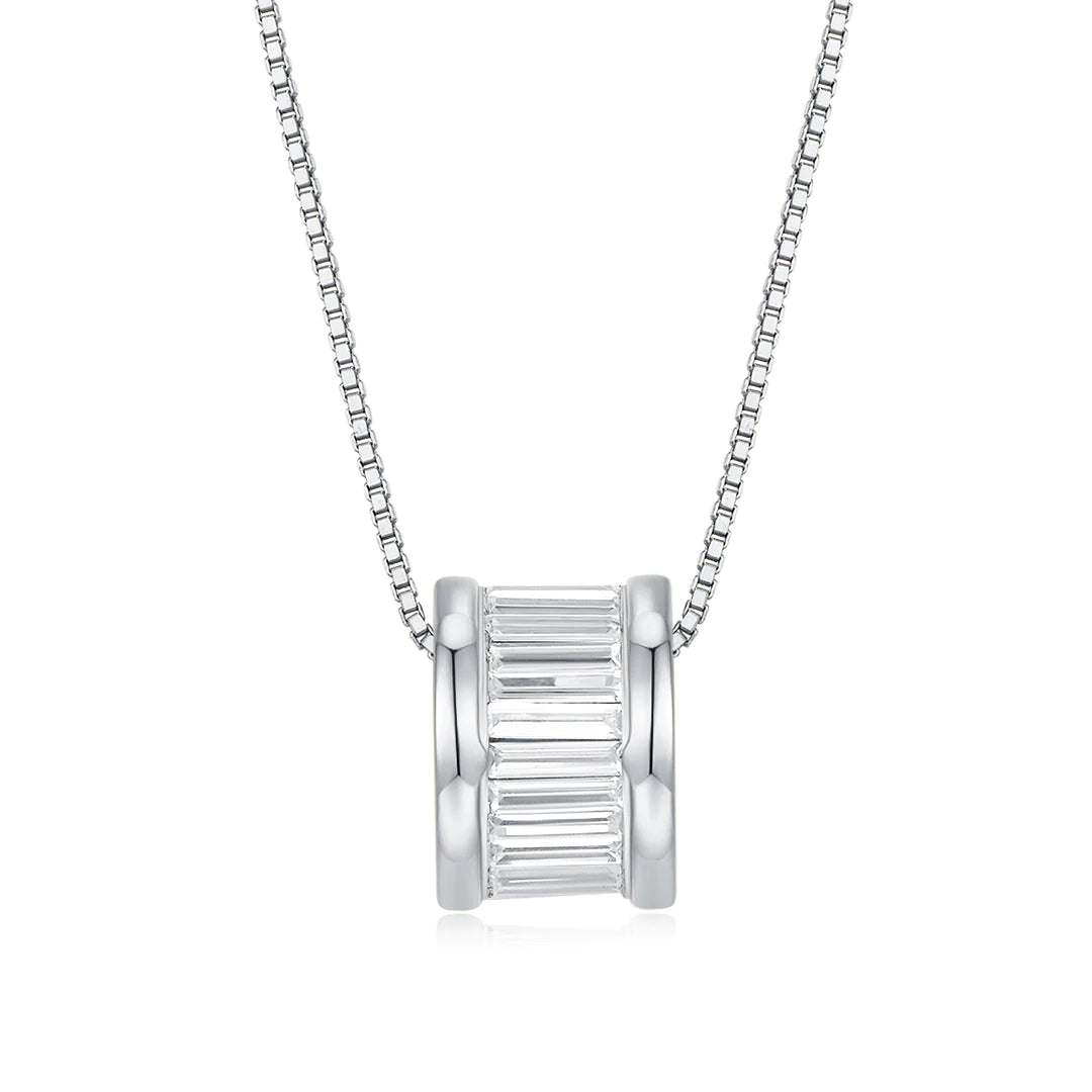 TUNNEL MIDI PENDANT SILVER-WHITE
