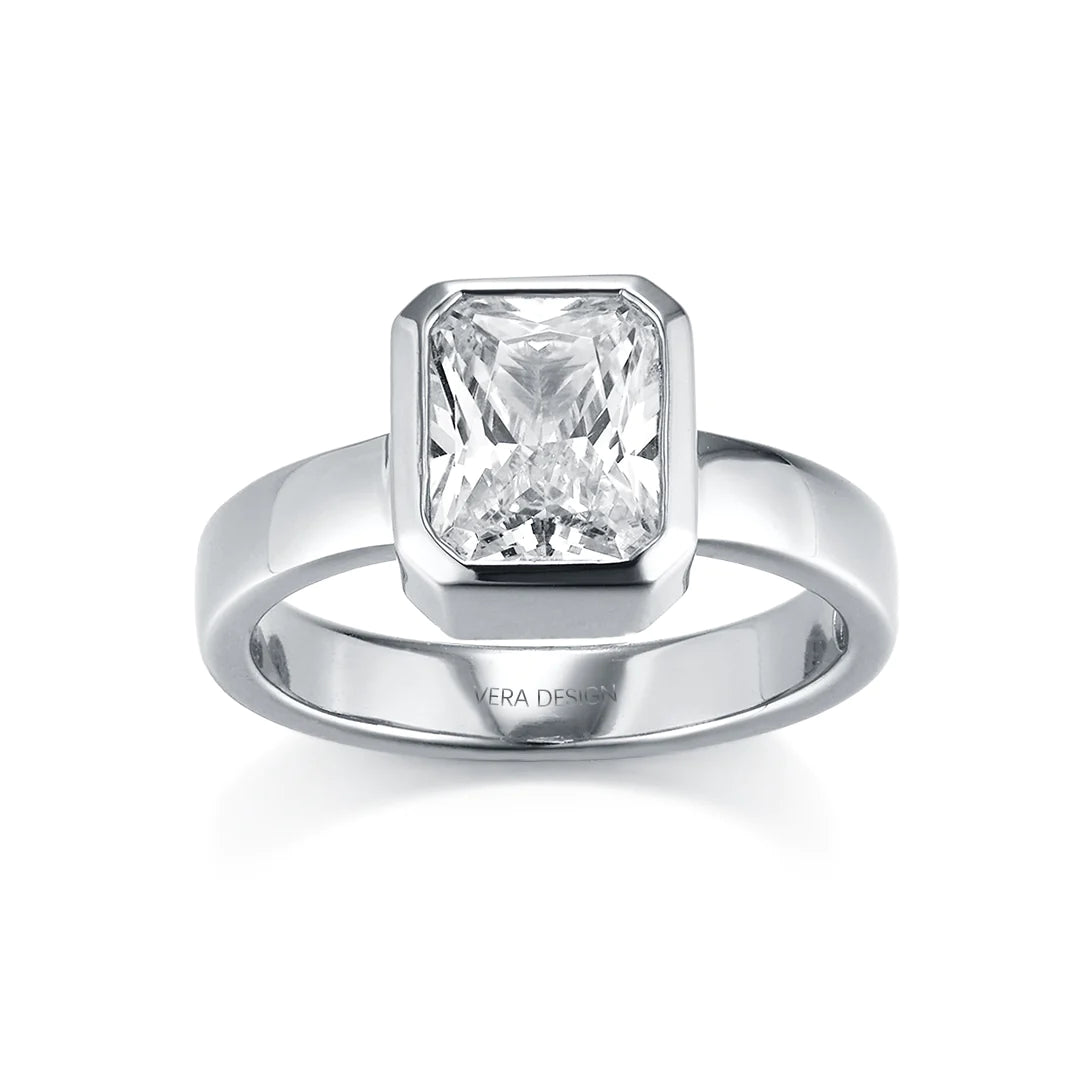 FATHER MIDI RING SILVER-WHITE