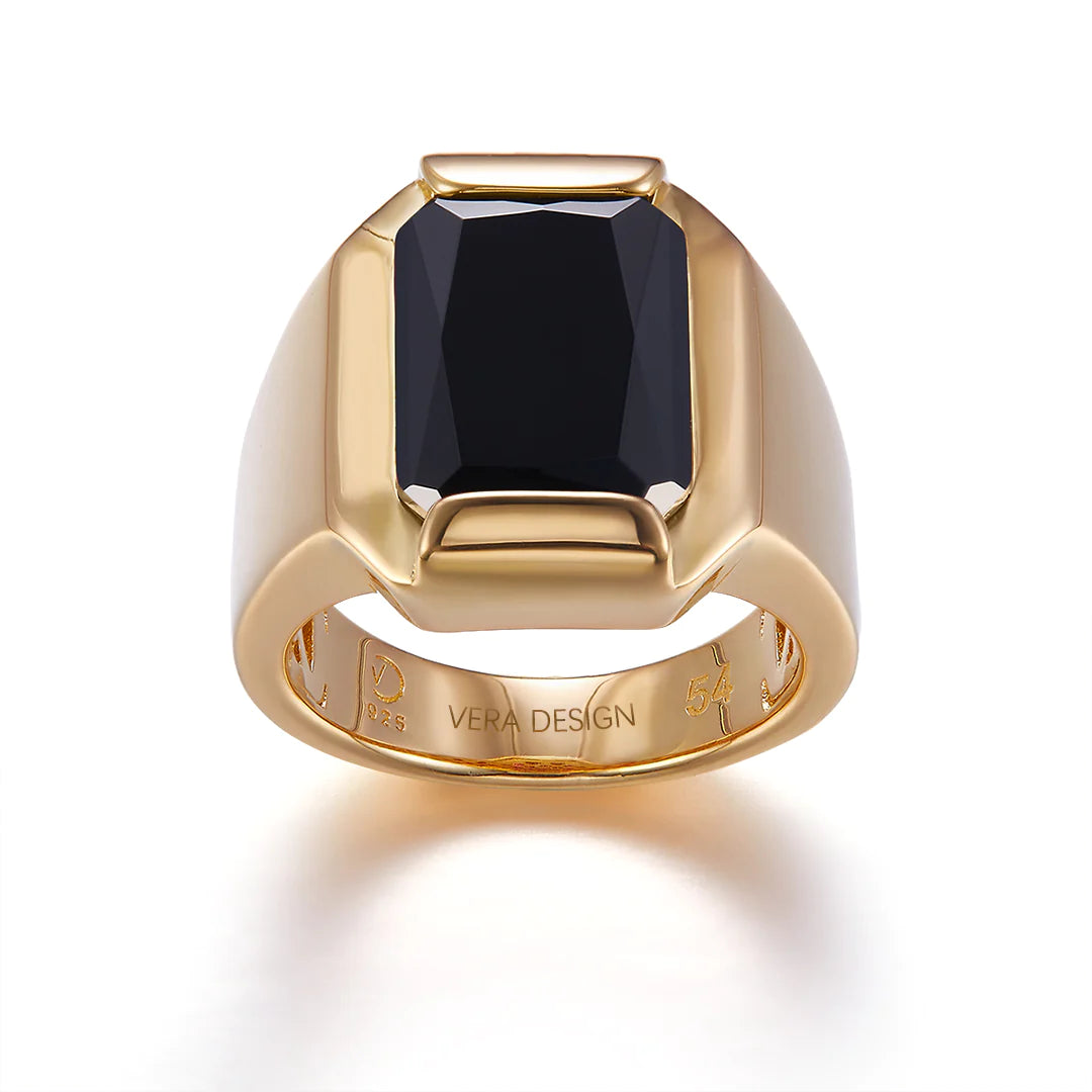 FATHER RING GOLD-BLACK