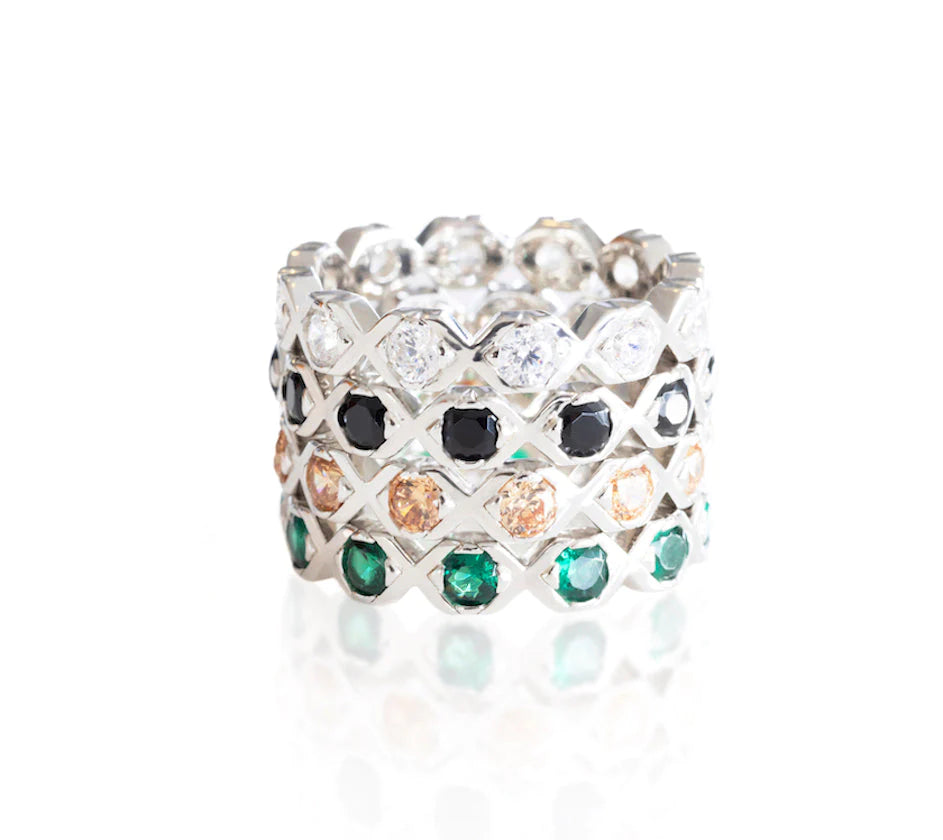 XO RING SILVER-CHAMPAGNE