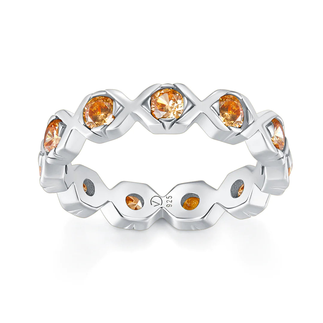 XO RING SILVER-CHAMPAGNE