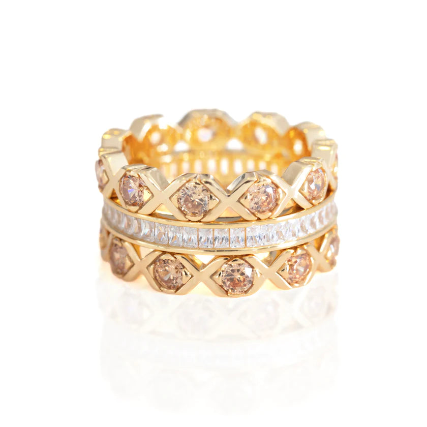 XO RING GOLD-CHAMPAGNE