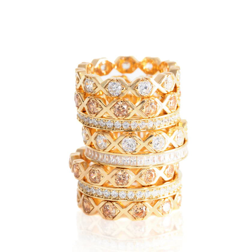 XO RING GOLD-CHAMPAGNE