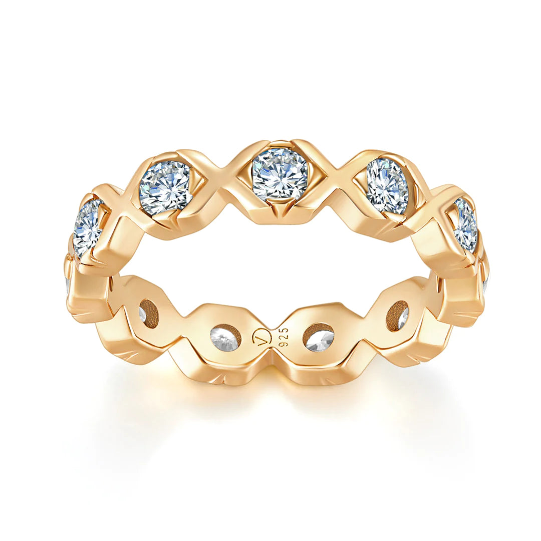 XO RING GOLD-WHITE