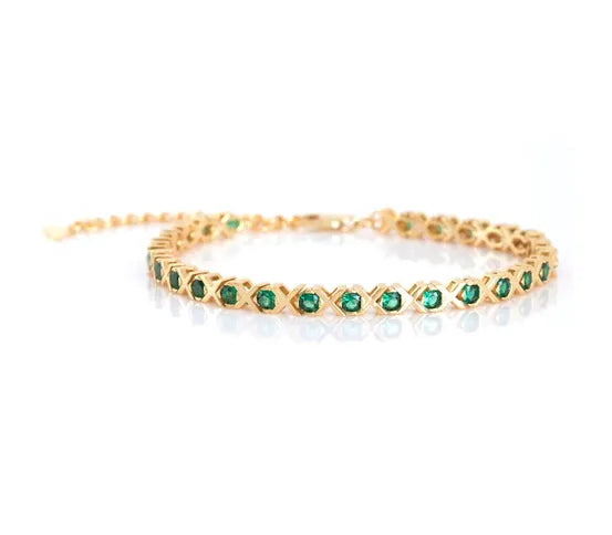 XO BRACELET GOLD-GREEN