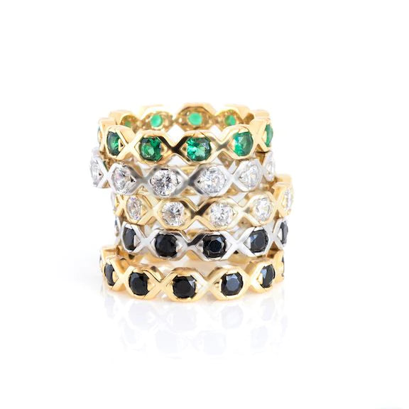 XO RING GOLD-GREEN