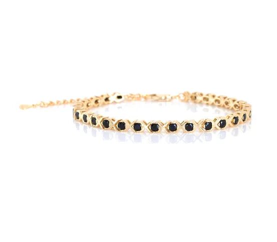 XO BRACELET GOLD-BLACK