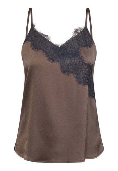 CHOCOLATE/LACE TOPPUR