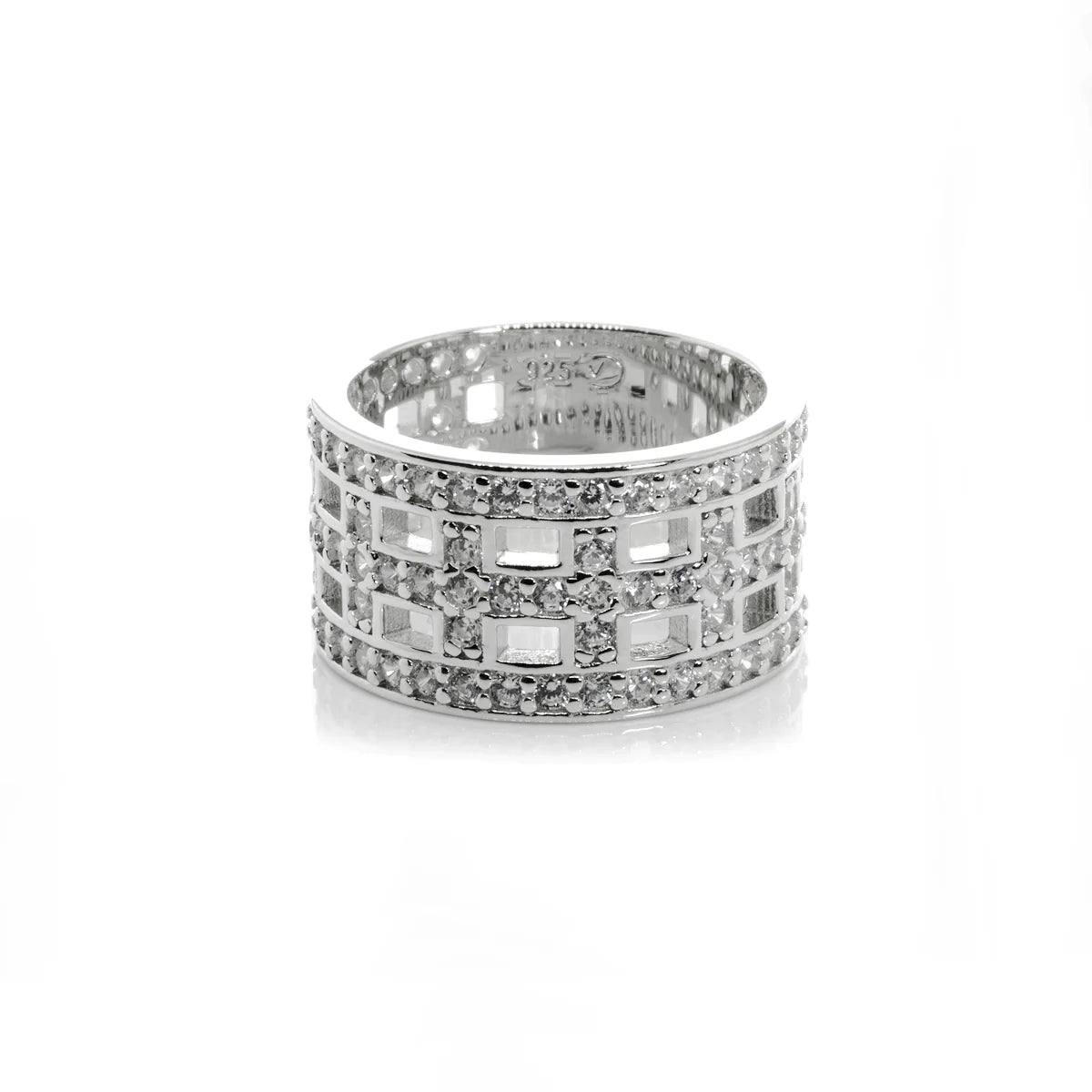 8 CROSS RING SILVER-WHITE