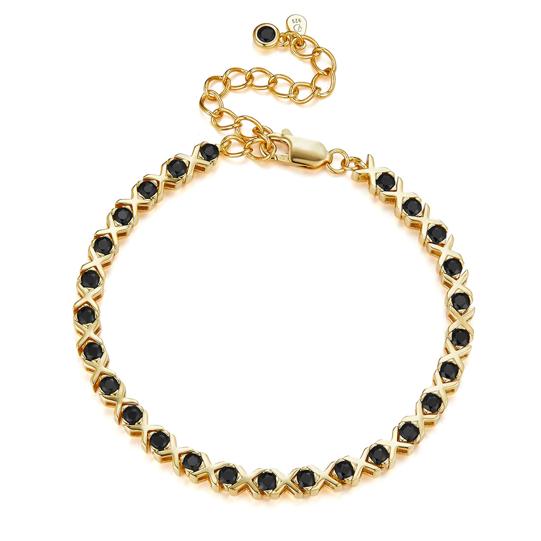 XO BRACELET GOLD-BLACK