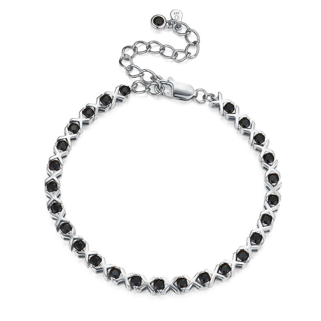 XO BRACELET SILVER-BLACK