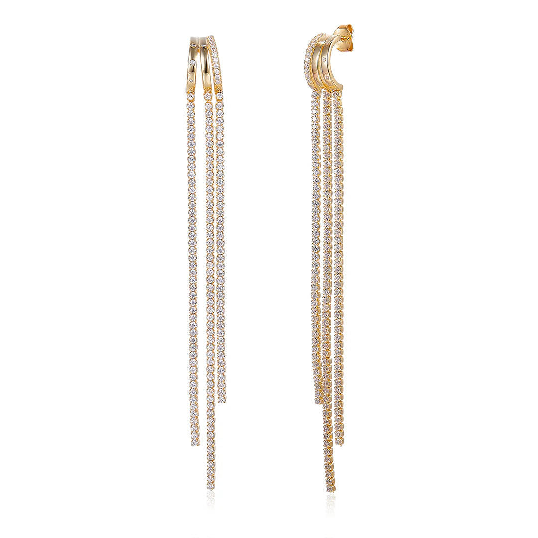 TENNIS TASSEL TRINITY EARRINGS