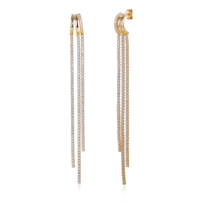 TENNIS TASSEL TRINITY EARRINGS