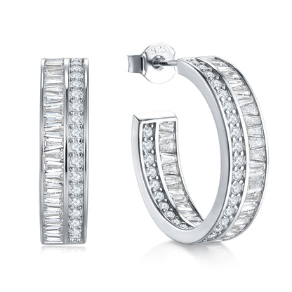 DAZZLE GRANDE EARRINGS SILVER-WHITE