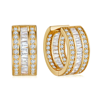 DAZZLE MIDI EARRINGS GOLD-WHITE