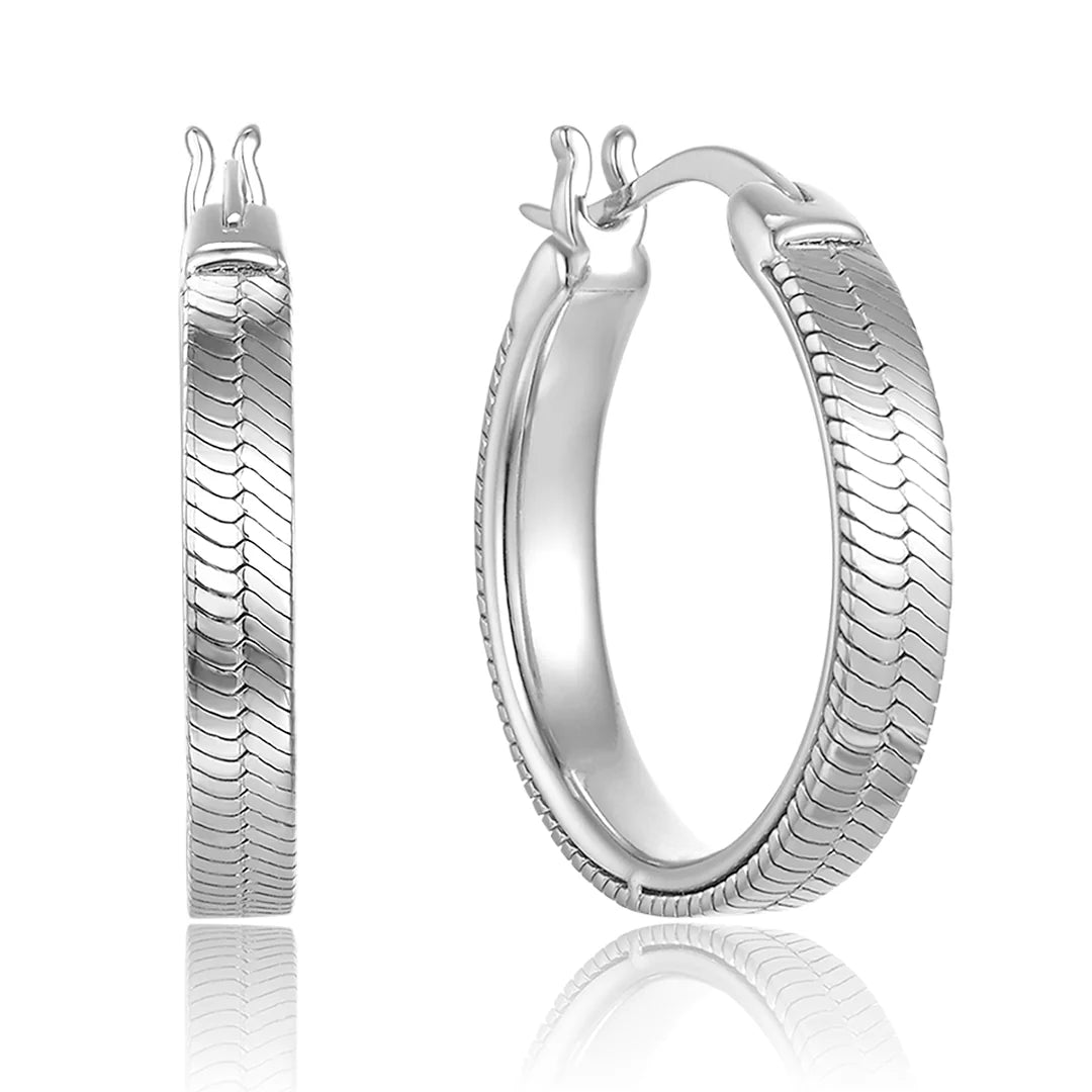 SNAKE HOOP EARRINGS