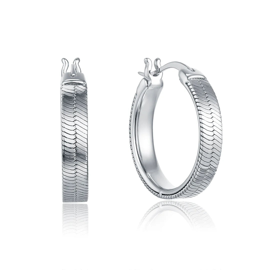 SNAKE HOOP EARRINGS