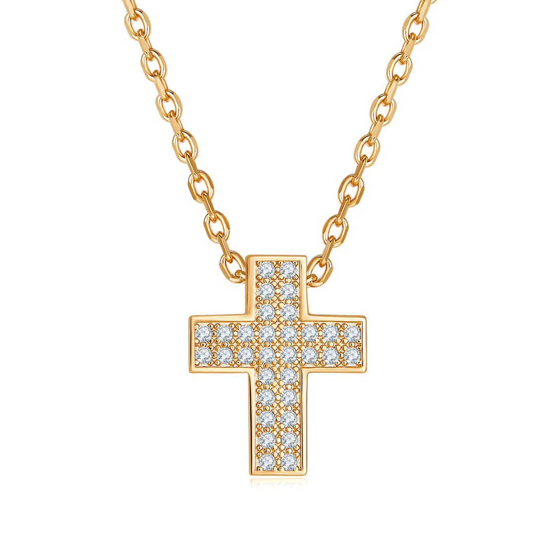 CROSS DIVINE PENDANT GOLD-WHITE