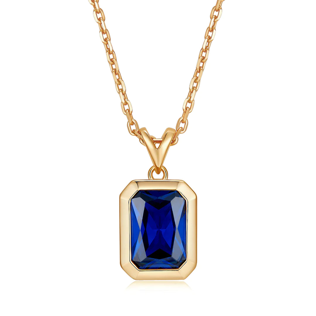 FATHER PENDANT GOLD-BLUE