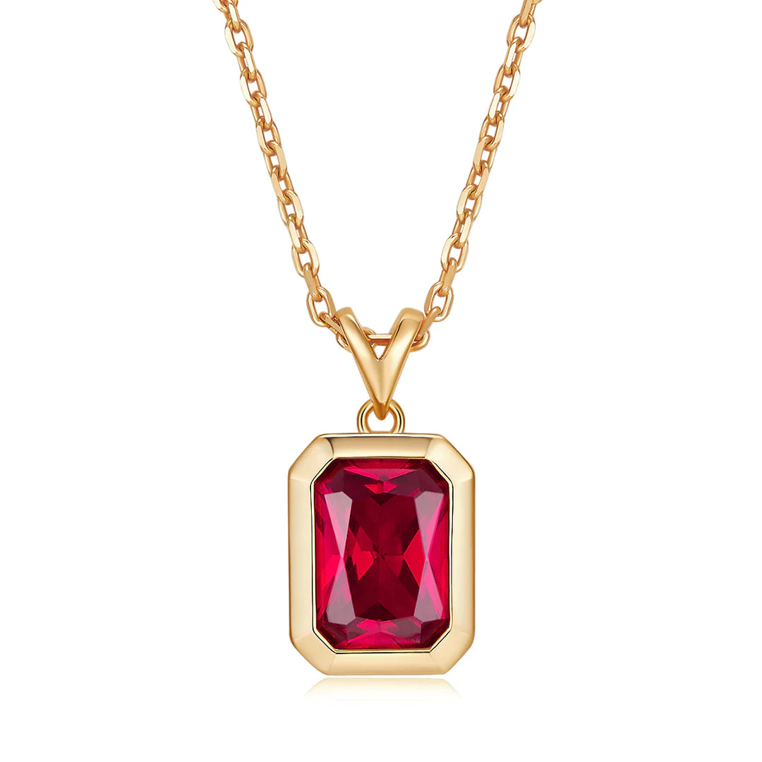 FATHER PENDANT GOLD-RED