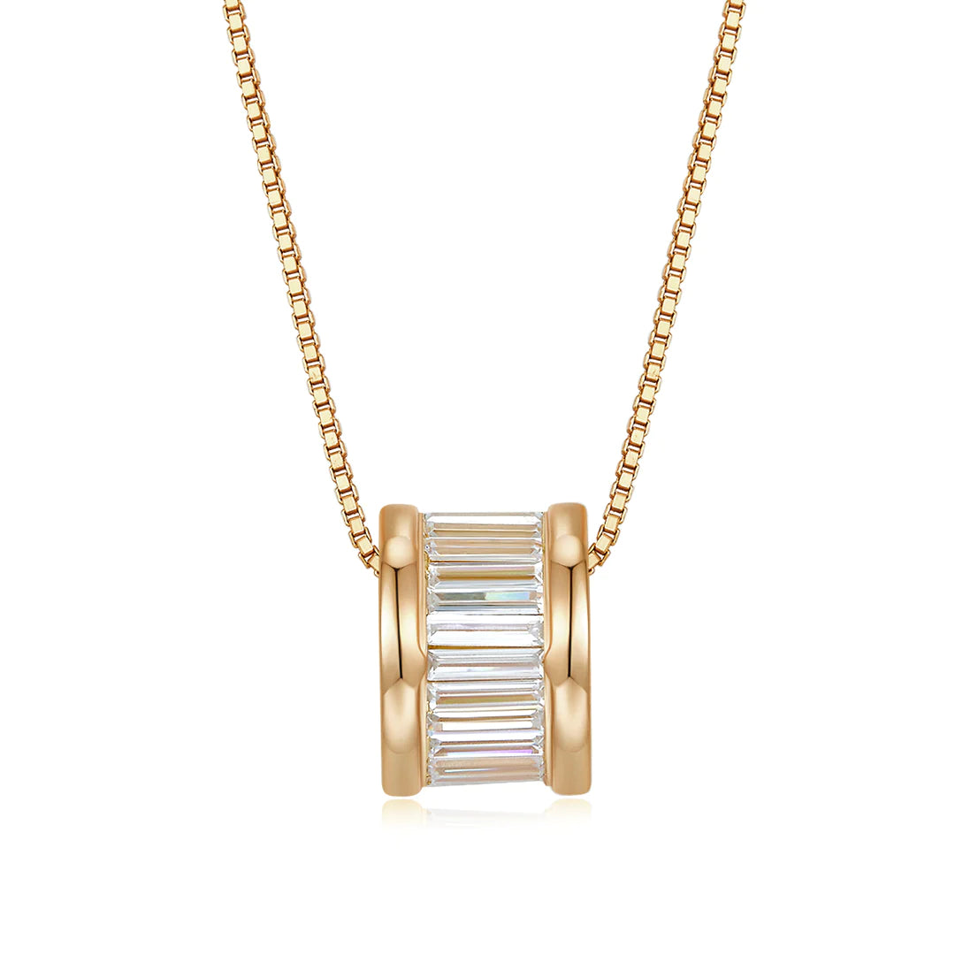 TUNNEL MIDI PENDANT GOLD-WHITE