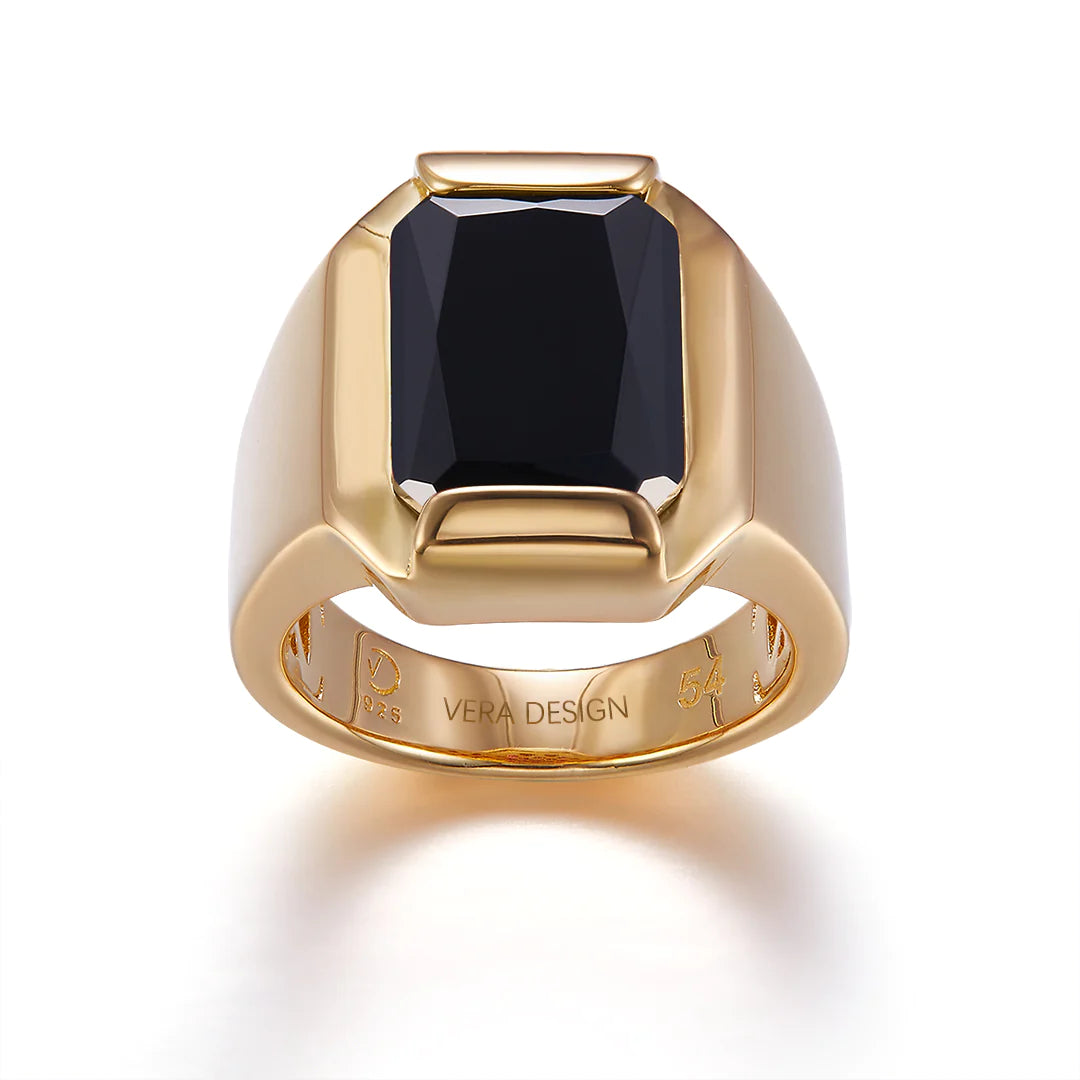 FATHER RING GOLD-BLACK