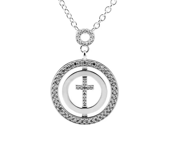 CIRCLE OF FAITH PENDANT SILVER-WHITE