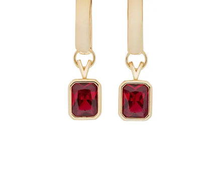 FATHER EARRINGS GOLD-RED