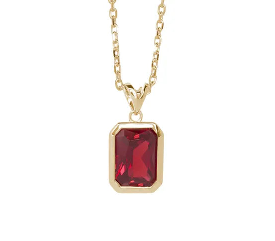 FATHER PENDANT GOLD-RED