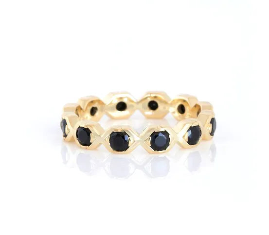 XO RING GOLD-BLACK